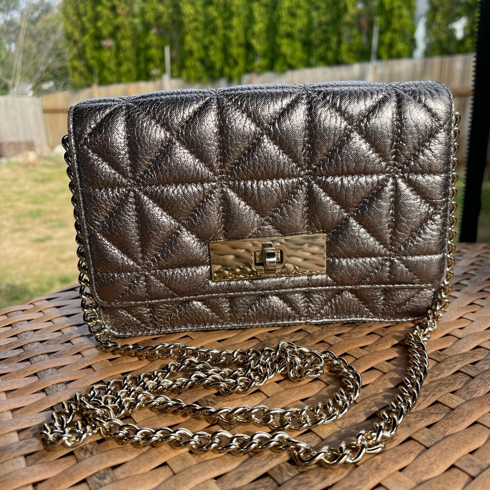 KATE SPADE Sedgewick Place Avalon bag Quilted Metallic Leather